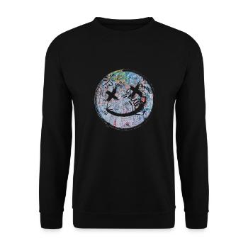 Graffiti style Splash hip hop couleurs peintre couleur - Sweat-shirt Unisexe - noir - Devant - Alina (178cm) & Michal (187cm)