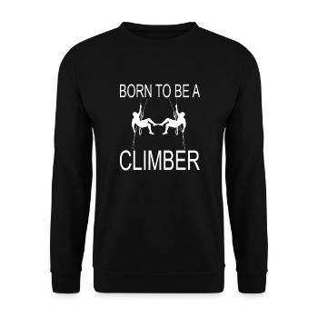 Bouldern Klettern Climbing - Unisex Pullover - Schwarz - Vorne - Alina (178cm) & Michal (187cm)