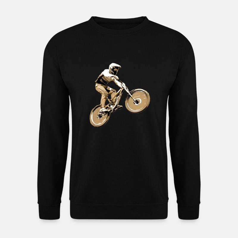 Mountainbiken bergab - Unisex Pullover - Schwarz