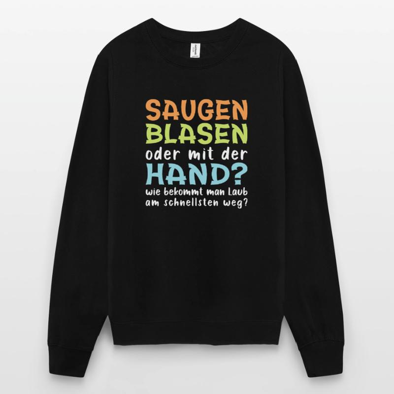 Saugen oder mit der Hand ? Unisex Pullover