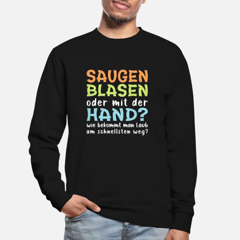 Saugen oder mit der Hand ? Unisex Pullover