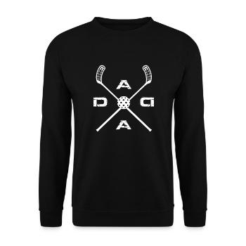 floorball floorball-dad unihockey - Unisex Pullover - Schwarz - Vorne - Alina (178cm) & Michal (187cm)