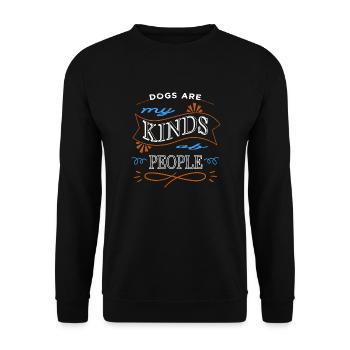 present idea animal rights awesome veganism - Unisex Pullover - Schwarz - Vorne - Alina (178cm) & Michal (187cm)
