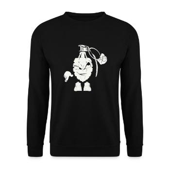 ' Design Grenade blanc - Sweat-shirt Unisexe - noir - Devant - Alina (178cm) & Michal (187cm)