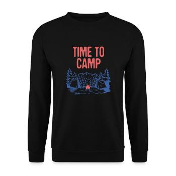 Time to Camp Summer Wildlife Tropical Outdoor - Unisex Pullover - Schwarz - Vorne - Alina (178cm) & Michal (187cm)