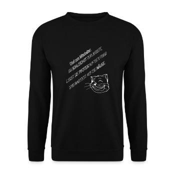 Chef zum Mitarbeiter: Du schleichst zur Arbeit ... - Unisex Pullover - Schwarz - Vorne - Alina (178cm) & Michal (187cm)