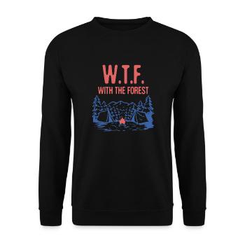 WTF avec le camping forestier Wildlife Camper - Sweat-shirt Unisexe - noir - Devant - Alina (178cm) & Michal (187cm)