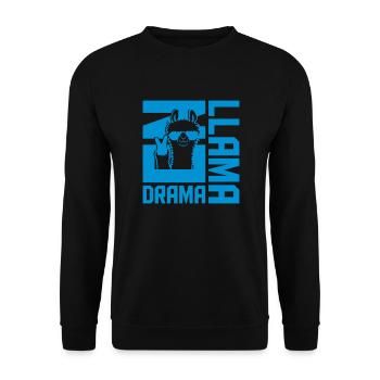 Dire non Drama Lama - Sweat-shirt Unisexe - noir - Devant - Alina (178cm) & Michal (187cm)