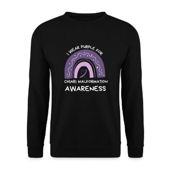 Tragen Sie Purple Arnold Chiari Malformation Awareness - Unisex Pullover - Schwarz - Vorne - Alina (178cm) & Michal (187cm)