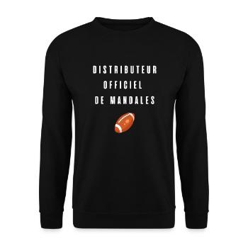 Distributeur officiel de mandales t-shirt rugby - Sweat-shirt Unisexe - noir - Devant - Alina (178cm) & Michal (187cm)