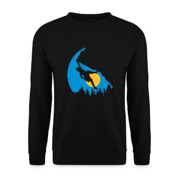 Trees Sun Climbing Silhouette - Unisex Sweatshirt - black - Front - Alina (178cm) & Michal (187cm)
