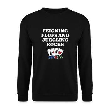 Feindre des flops & Jongler rocks Poker Drôle De Poker - Sweat-shirt Unisexe - noir - Devant - Alina (178cm) & Michal (187cm)
