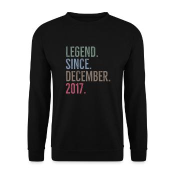 Legend Since December 2017 - Unisex Sweatshirt - black - Front - Alina (178cm) & Michal (187cm)