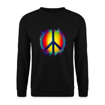 Symbole de la paix, de la liberté Signe de paix3 - Sweat-shirt Unisexe - noir - Devant - Alina (178cm) & Michal (187cm)