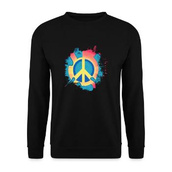 Symbole de la paix, de la liberté Signe de paix2 - Sweat-shirt Unisexe - noir - Devant - Alina (178cm) & Michal (187cm)
