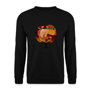 Apple Tree Artwork in Autumn Colors Art Nouveau - Unisex Sweatshirt - black - Front - Alina (178cm) & Michal (187cm)