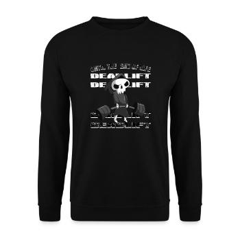 Deadlift PR T-Shirt - Unisex Pullover - Schwarz - Vorne - Alina (178cm) & Michal (187cm)