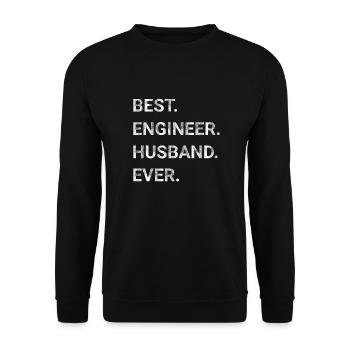 Best Engineer Husband Ever - Unisex Sweatshirt - black - Front - Alina (178cm) & Michal (187cm)