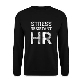 Stress Resistant HR - Unisex Sweatshirt - black - Front - Alina (178cm) & Michal (187cm)