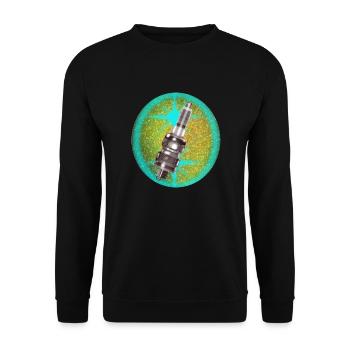 bougie voiture - Sweat-shirt Unisexe - noir - Devant - Alina (178cm) & Michal (187cm)