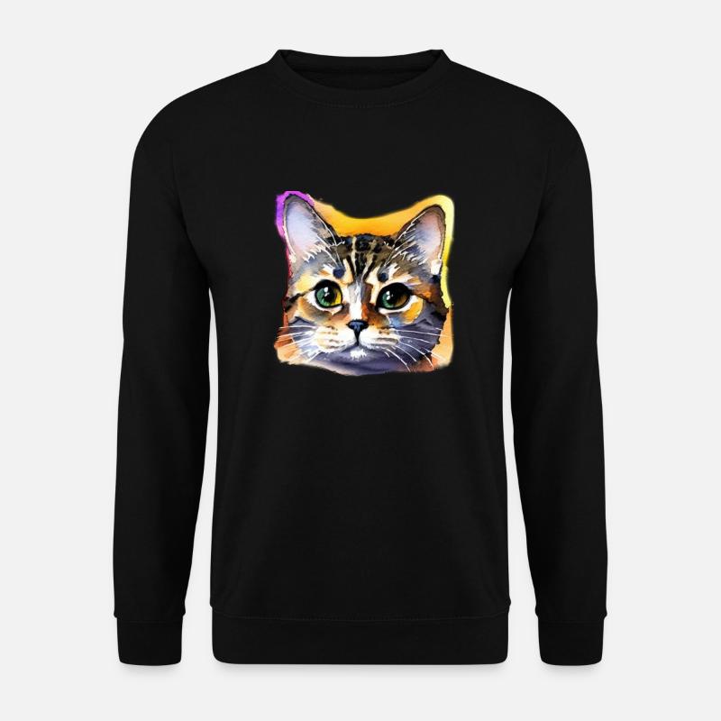 Cat Face 4 - Unisex Sweatshirt - black