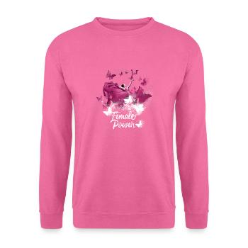 female power,freiheit,frauen,schmetterlinge - Unisex Pullover - Pink - Vorne