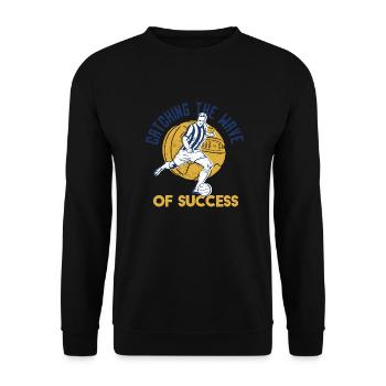 Attraper la vague du succès Designs de football cool - Sweat-shirt Unisexe - noir - Devant - Alina (178cm) & Michal (187cm)