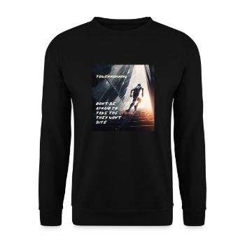 Towerrunning, Entraînement d’élite d’escalade d’escalier - Sweat-shirt Unisexe - noir - Devant - Alina (178cm) & Michal (187cm)