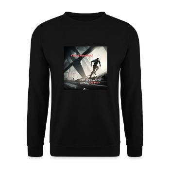 Towerrunning, Treppensteigen Workout - Fitnessparadies - Unisex Pullover - Schwarz - Vorne - Alina (178cm) & Michal (187cm)