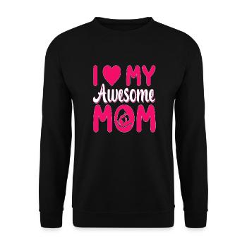 Maman L’élément de la vie est la fête des mères - Sweat-shirt Unisexe - noir - Devant - Alina (178cm) & Michal (187cm)