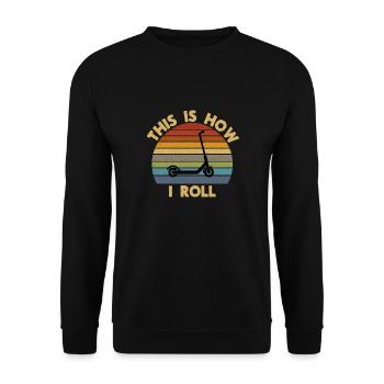 C’est comme ça que je roule - Sweat-shirt Unisexe - noir - Devant - Alina (178cm) & Michal (187cm)