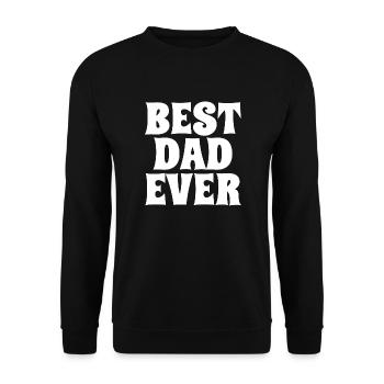 Bester Vater aller Zeiten weiß - Unisex Pullover - Schwarz - Vorne - Alina (178cm) & Michal (187cm)