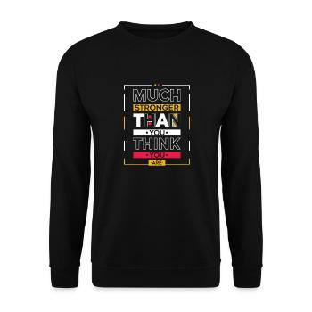 Beaucoup plus fort que vous ne le pensez - Sweat-shirt Unisexe - noir - Devant - Alina (178cm) & Michal (187cm)