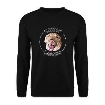 J’aime mon Labrador - Sweat-shirt Unisexe - noir - Devant - Alina (178cm) & Michal (187cm)