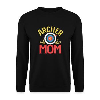 Archer Mom Tir à l’arc Target Bow & Arrows - Sweat-shirt Unisexe - noir - Devant - Alina (178cm) & Michal (187cm)