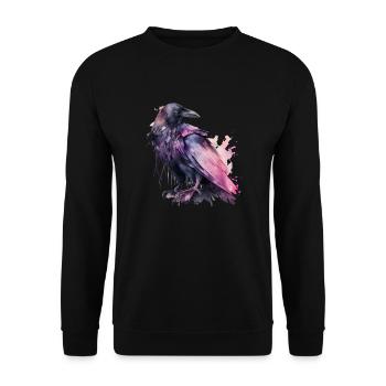 Raven - Unisex Sweatshirt - black - Front - Alina (178cm) & Michal (187cm)