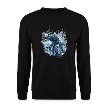 The octopus - Unisex Sweatshirt - black - Front - Alina (178cm) & Michal (187cm)