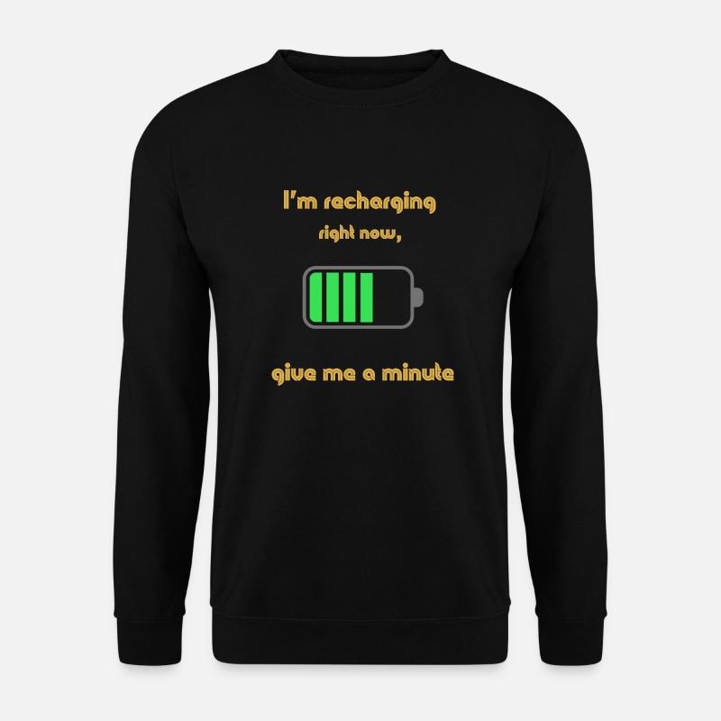 Recharging - Unisex Sweatshirt - black