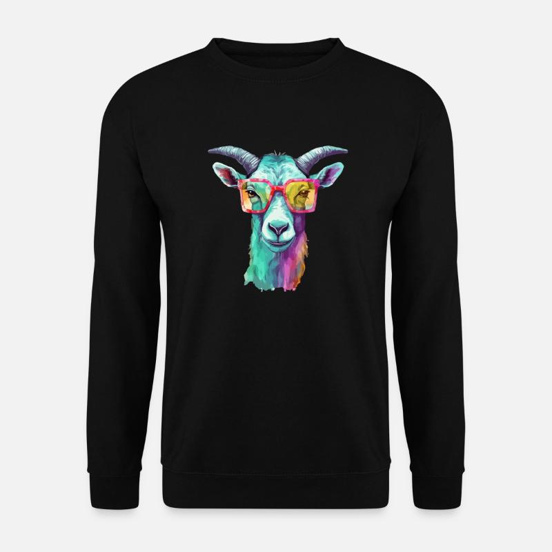 Biki die Ziege - Unisex Pullover - Schwarz