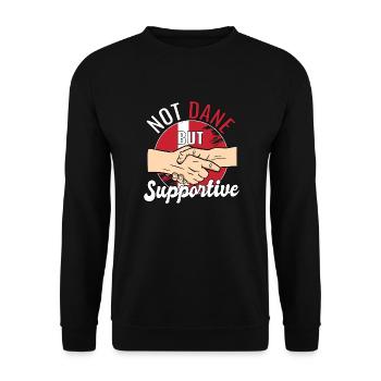 Pas danois mais un voyageur de pays qui vous soutient au Danemark - Sweat-shirt Unisexe - noir - Devant - Alina (178cm) & Michal (187cm)