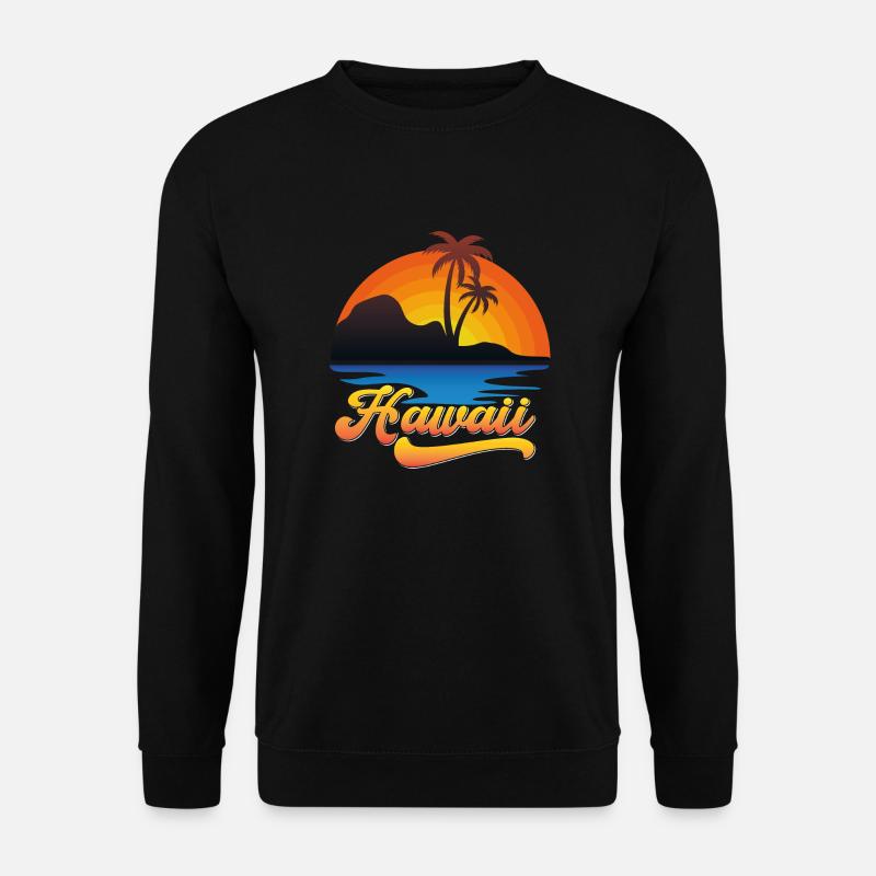 Conception de la plage d’Hawaï - Sweat-shirt Unisexe - noir
