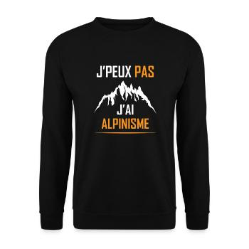 J PEUX PAS J AI ALPINISME - Sweat-shirt Unisexe - noir - Devant - Alina (178cm) & Michal (187cm)