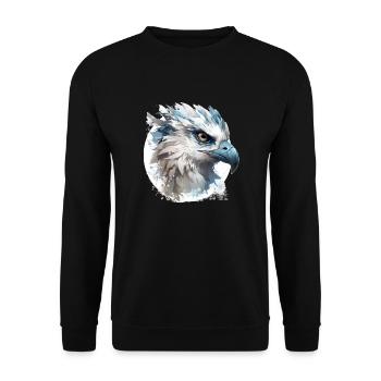 Eagle graph - Sweat-shirt Unisexe - noir - Devant - Alina (178cm) & Michal (187cm)