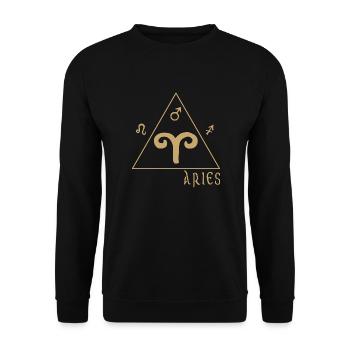 Bélier - Sweat-shirt Unisexe - noir - Devant - Alina (178cm) & Michal (187cm)