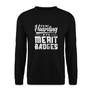 Ce n’est pas de la thésaurisation si c’est un éclaireur d’insignes de mérite - Sweat-shirt Unisexe - noir - Devant - Alina (178cm) & Michal (187cm)