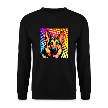 German Shepherd pop art - Unisex Sweatshirt - black - Front - Alina (178cm) & Michal (187cm)