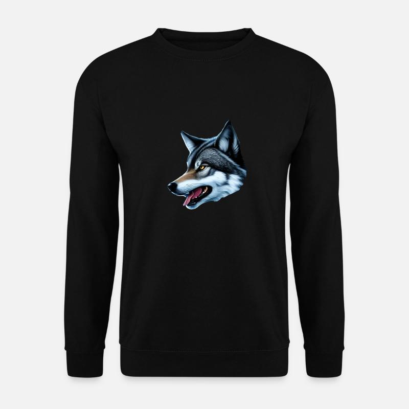Wolf - Unisex Pullover - Schwarz