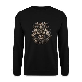 Scandinavie nordique rétro viking mythologie mystique - Sweat-shirt Unisexe - noir - Devant - Alina (178cm) & Michal (187cm)