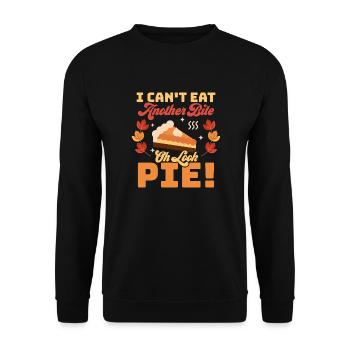 I Can't Eat Another Bite Oh Look Pie Thanksgiving - Unisex Sweatshirt - black - Front - Alina (178cm) & Michal (187cm)