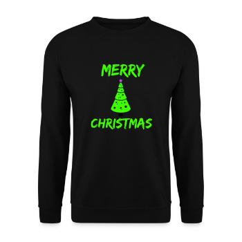 merry christmas - Unisex Pullover - Schwarz - Vorne - Alina (178cm) & Michal (187cm)
